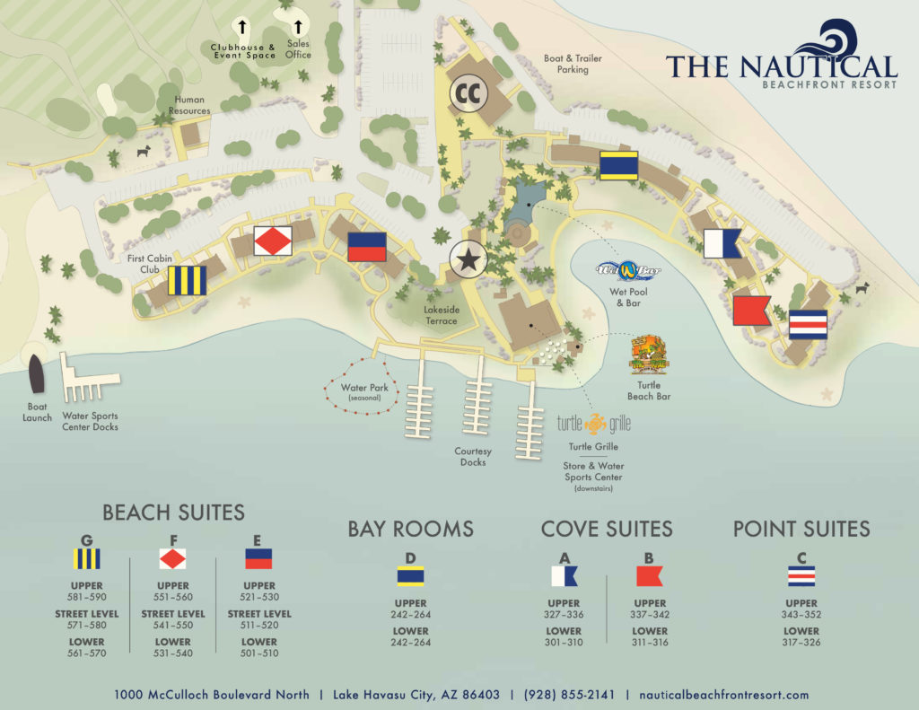 Map | Lake Havasu Hotels | Nautical Beachfront Resort