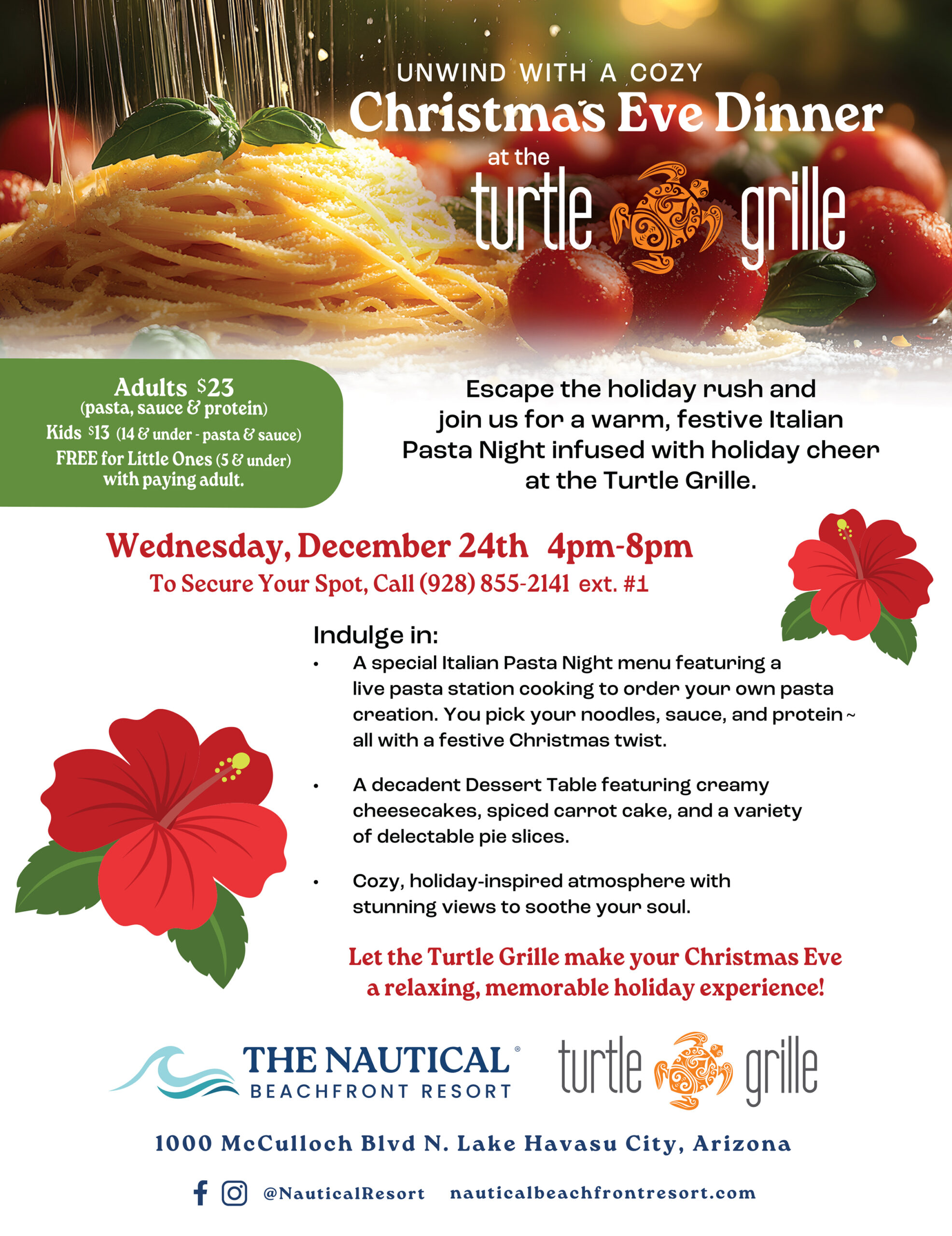 Christmas Eve 2025 at the Nautical Beachfront Resort