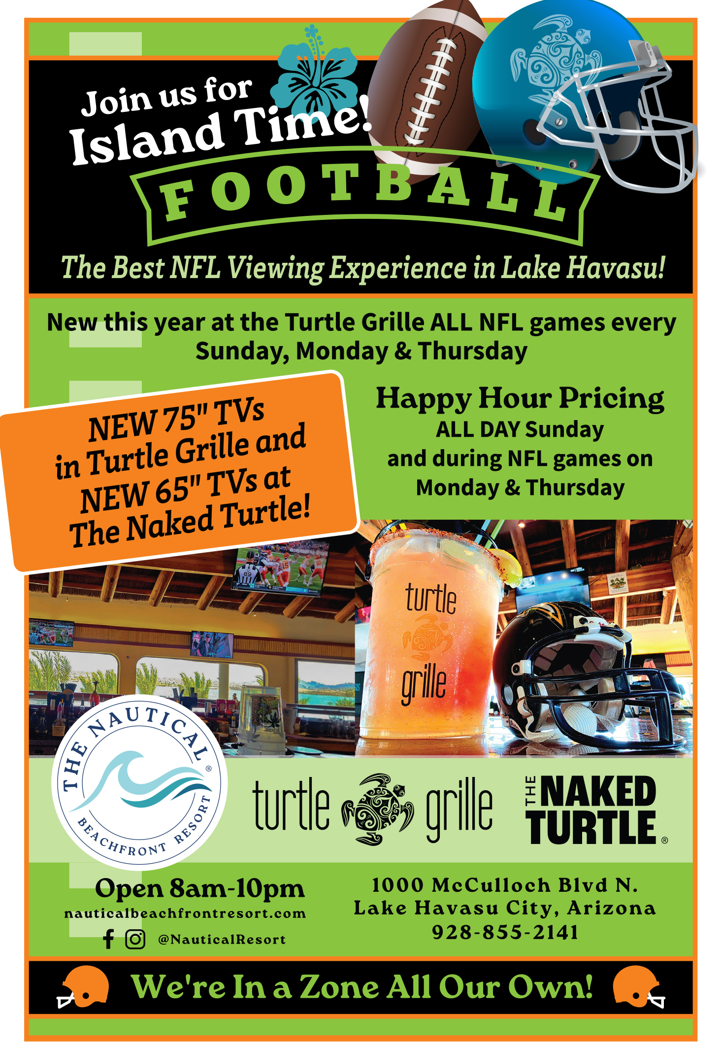 NFL Football at The Nautical Beachfront Resort