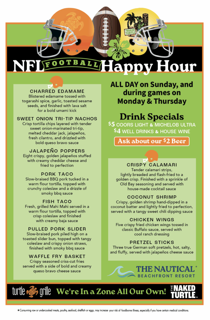 Sunday Happy Hour at The Nautical Beachfront Resort