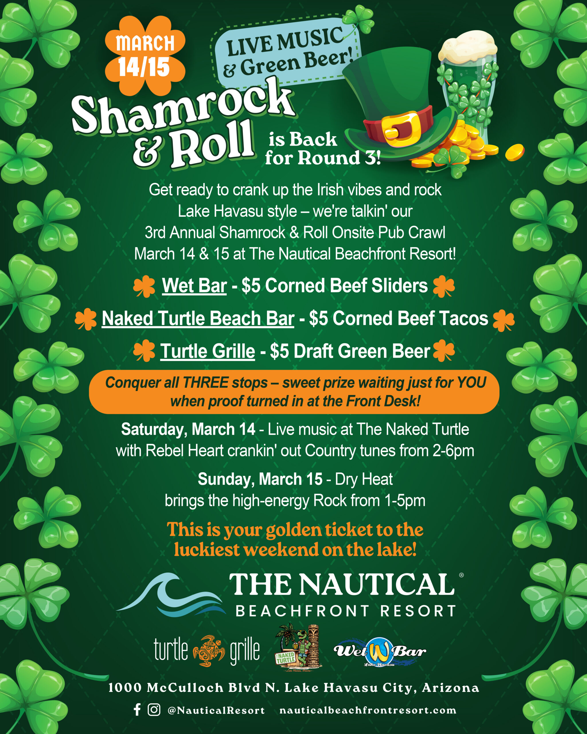St. Patrick's Celebration at The Nautical Beachfront Resort